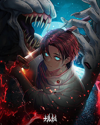 Jujutsu kaisen, red, jujutsu_kaisen, art, jjk_movie_zero, saturo_gojo, protagonist, yuji_itadori, hero, side_character, jjk_monster HD phone wallpaper