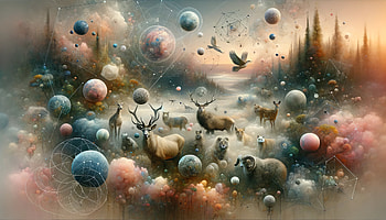 Mystical Wildlife Cosmos, Wildlife, nature, Animal, cosmic, surreal HD wallpaper
