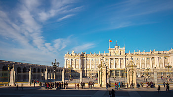 Madrid, Royal Palace, Spain, Crowded view HD wallpaper