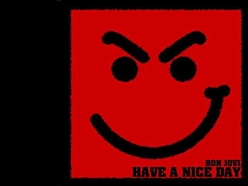 Have A Nice Day!, black, smiley, red, evil, have a nice day HD wallpaper
