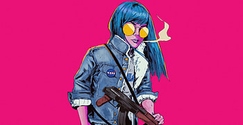 Women Abstract With Ak74 Gun , women, artist, smoking, artwork, digital-art HD wallpaper