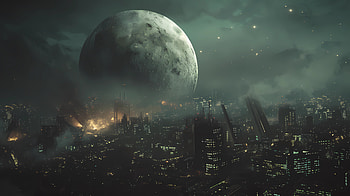 Aftermath 2, dystopian, post apocalyptic, planetscape, cityscape HD wallpaper