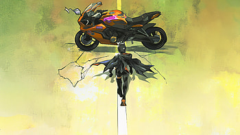 Batgirl Bike, batgirl, superheroes, artwork, art, digital-art HD wallpaper