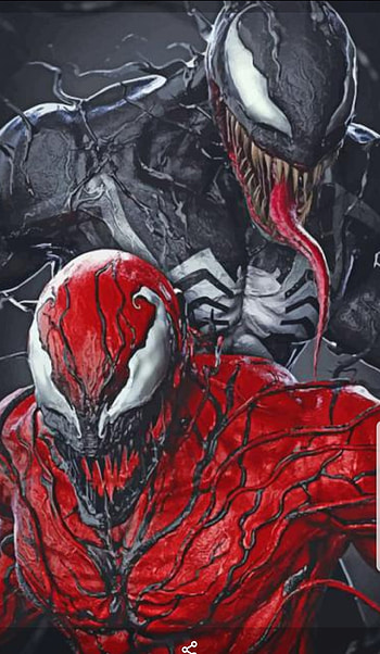 Venom and Carnage, red, art HD phone wallpaper