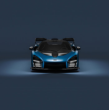 Sports car, McLaren Senna, blue, 2018 HD phone wallpaper
