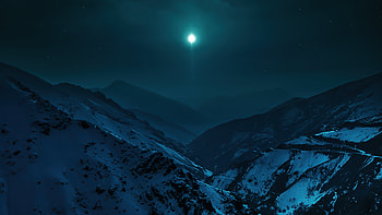 Blue Moon Morning , moon, morning, nature HD wallpaper