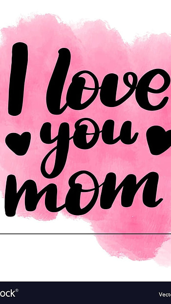 I Love You Mom, Pink Background HD phone wallpaper