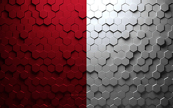 Flag of Cork, honeycomb art, Cork hexagons flag, Cork 3d hexagons art, Cork flag HD wallpaper