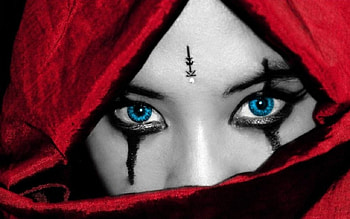 mystic, veil, face, girl HD wallpaper