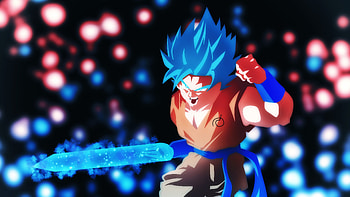 Goku SSB Ki Blade, goku, dragon-ball-super, anime, dragon-ball, artist, deviantart HD wallpaper