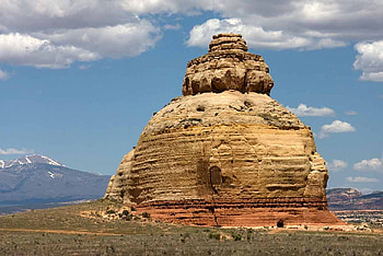 nature Shaped, round, clouds, ochra, sky, rock formation, vegetation HD wallpaper