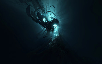 Minimal Blue, blue, black, minimal, abstract HD wallpaper