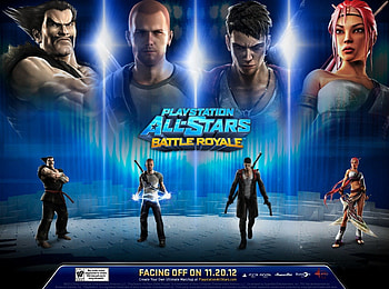 PlayStation All-Stars Battle Royale Line-Up 2, Crossover, Nariko, Cole MacGrath, Tekken, Devil May Cry, Dante, Infamous, Heavenly Sword, Heihachi Mishima HD wallpaper
