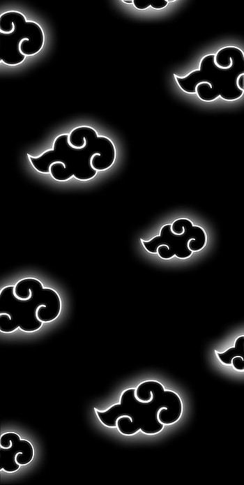 Akatsuki white neon, naruto, pain, light, tiktok, , minimalist HD phone wallpaper