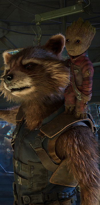 Baby Groot, Rocket Raccoon, Guardians of the Galaxy Vol 2, Samsung Galaxy Note HD phone wallpaper