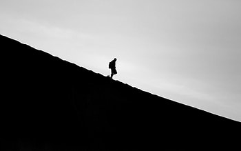 Silhouette, Minimalism, Bw, Chb, Human, Person HD wallpaper