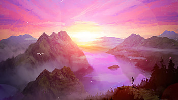 Sunrise Brings New Hope , alone, artist, artwork, digital-art, artstation HD wallpaper