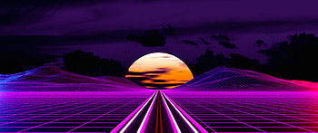 Retro Outrun Road , synthwave, retrowave, artist, artwork, digital-art, deviantart, outrun HD wallpaper