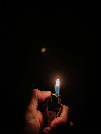 Fire, Dark, Hand, Lighter HD phone wallpaper