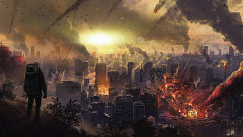Post-apocalypse, High-resolution , Haunting ry, Apocalyptic beauty HD wallpaper
