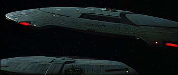 Enterprise D Saucer Seperation, enterprise, ship, scifi, star trek, space, saucer HD wallpaper