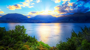 Mountain, Sunrises HD wallpaper