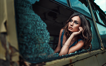 Beauty, eyes, face, woman HD wallpaper