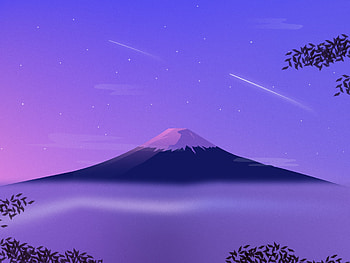 Nature, artistic, mount fuji, mountains HD wallpaper