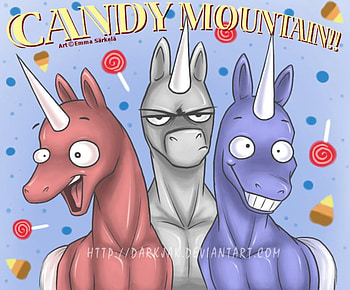 Charlie the Unicorn!, unicorn, cute, funny, candy HD wallpaper