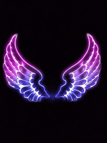 Wings, magenta, art HD phone wallpaper