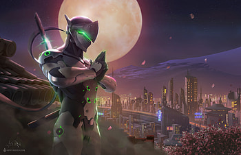 Genji , genji-overwatch, overwatch, games, xbox-games, ps-games, pc-games, 2017-games, artwork, artist, digital-art, deviantart HD wallpaper