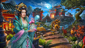 Hidden City, digital, art, fantasy, asian, , girl, beauty, woman HD wallpaper