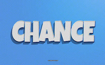 Chance, blue lines background, with names, Chance name, male names, Chance greeting card, line art, with Chance name HD wallpaper