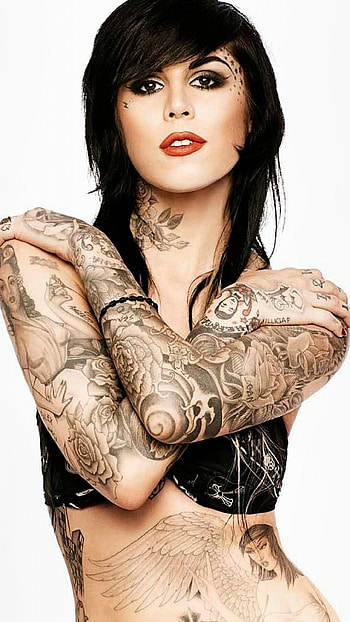 Kat Von D, 7 Plus , Stylish background, Unique aesthetics HD phone wallpaper