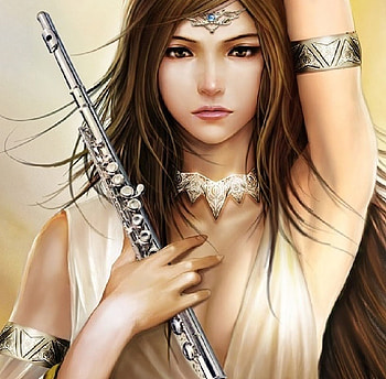 Music goddess, music girl, music, goddess HD wallpaper
