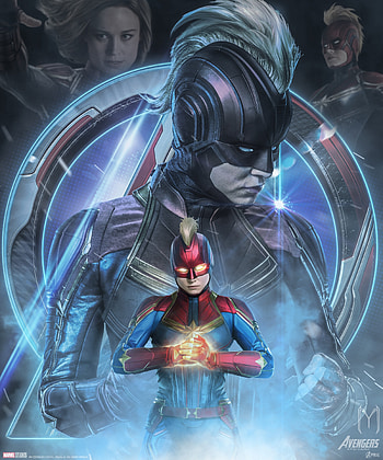 Avengers: Endgame, Captain Marvel, movie poster, art HD phone wallpaper