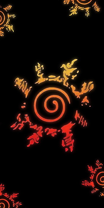 Naruto X Kurama, symbol, Art, simbolos, Fondo de pantalla, Boku, Otaku, Naruto shippuden, shippuden, Anime, Boruto, darkness HD phone wallpaper