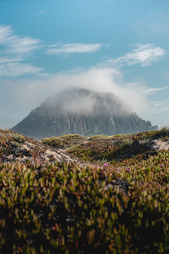 Landscape, Nature, Clouds, Mountain, Vertex, Top, Vegetation HD phone wallpaper