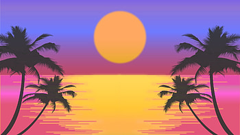 Palm Tree, Vector artwork of palm trees, beauty, Artistic visuals HD wallpaper