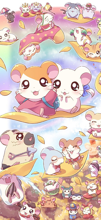 Anime Hamtaro, Cute characters, Animated series, Artistic visuals HD phone wallpaper