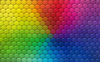 Rainbow, blue, pink, abstract, yellow, green, red, texture HD wallpaper