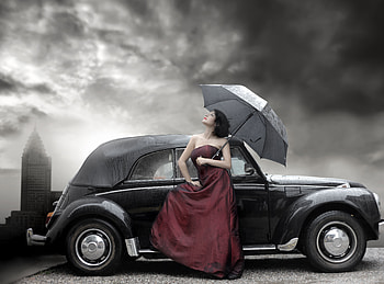 Girls & Cars, Gothic, Women HD wallpaper