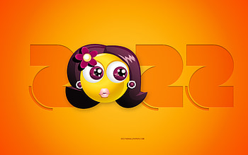 2022 Virgo Year, Happy New Year 2022, yellow background, 3D Virgo zodiac sign, 2022 New Year, Virgo zodiac sign, 2022 concepts, Virgo HD wallpaper