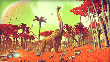Dinosaur In No Mans Sky Game, no-mans-sky, games HD wallpaper