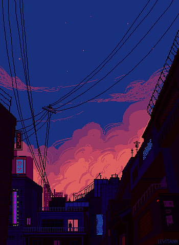 CITY pixel, pixlstile, pixelwlp HD phone wallpaper