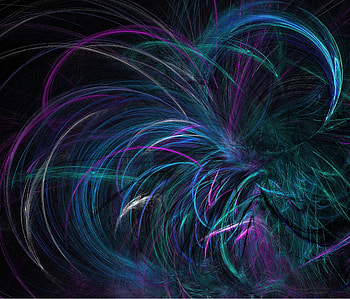 Abstract, Violet, Dark, Lines, Fractal, Purple, Swirling, Involute HD wallpaper
