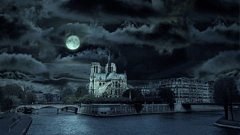 Cities, Rivers, Night, France, Bridge HD wallpaper