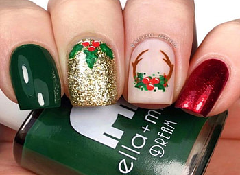 Christmas Nail Art, Woman, Nail, Christmas, Art HD wallpaper