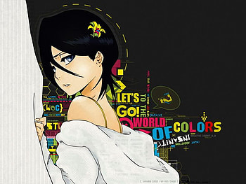 Let's go to the World of Colors, colorful, bleach, rukia, kuchiki HD wallpaper