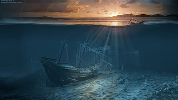 Ship, Fantasy HD wallpaper